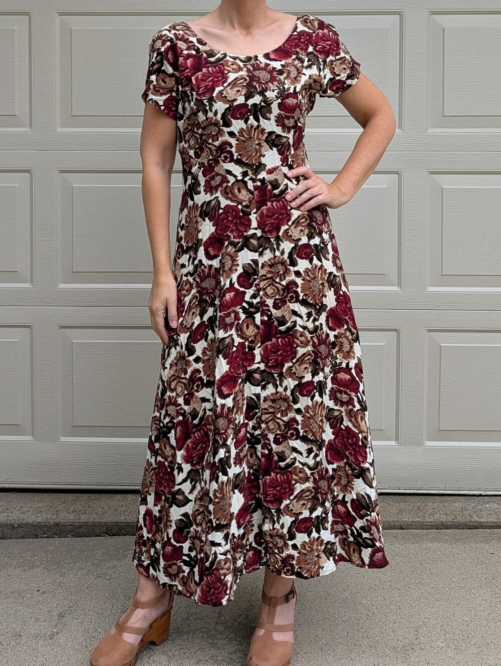 vintage ALL THAT JAZZ rayon maxi dress S M